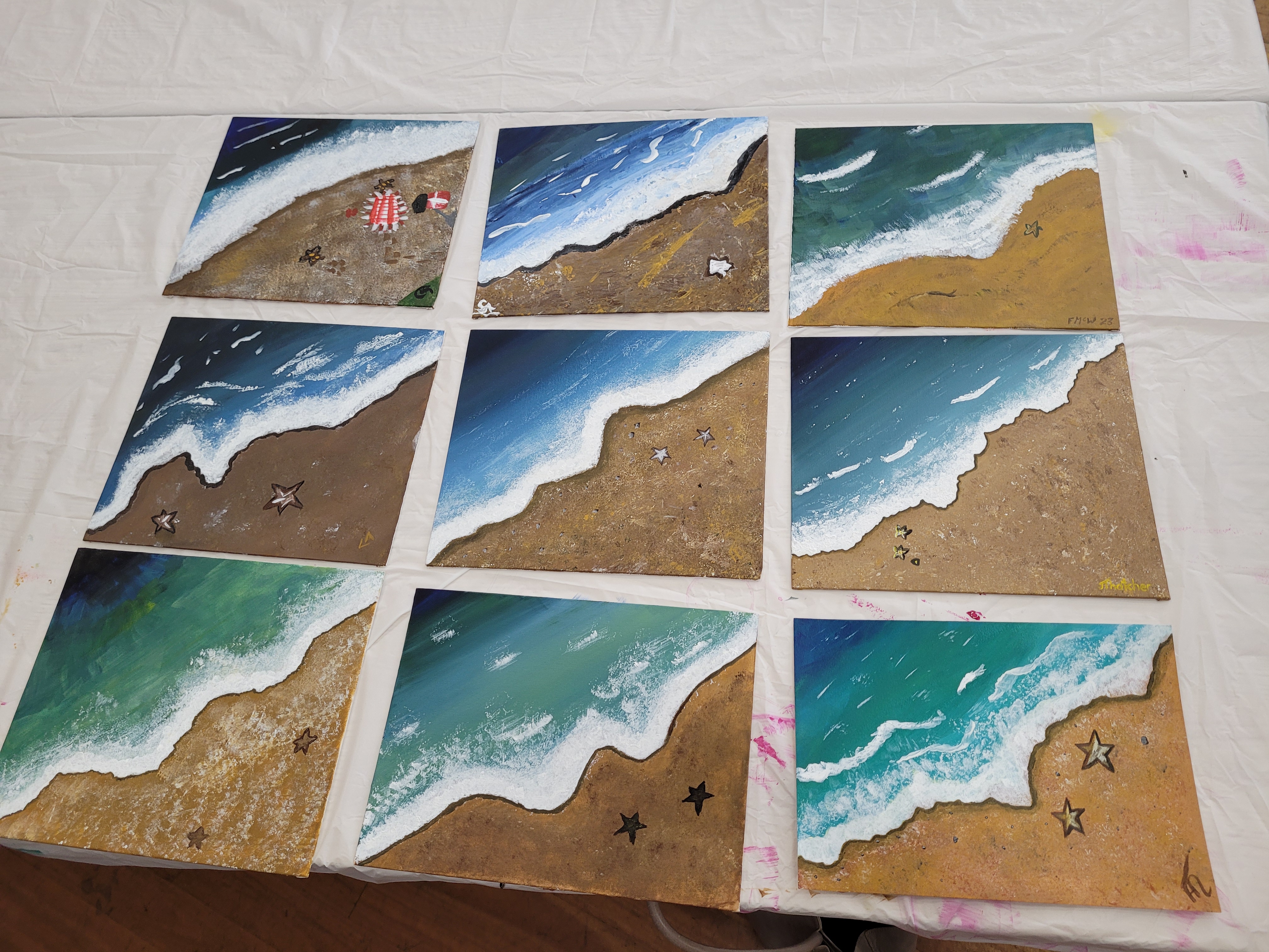 summer beach painting